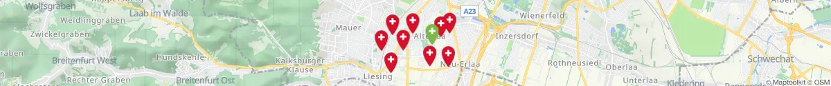 Map view for Pharmacies emergency services nearby Alterlaa (1230 - Liesing, Wien)